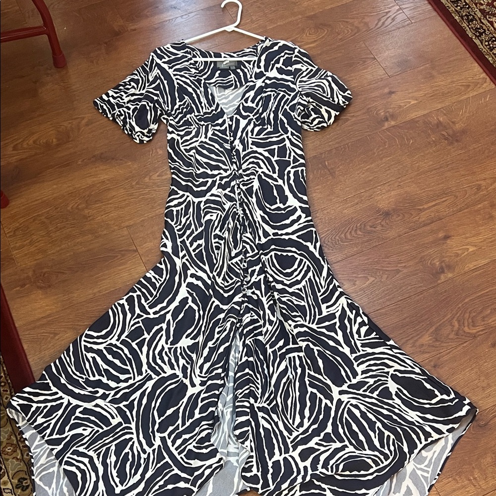 Anthropologie Zebra Print Maxi Dress